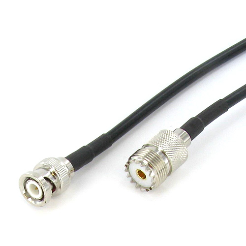 Cable : BNC Male to UHF Female SO-239 RG-58 Patch Cable 1M ANT-1M-BNC-M by  www.valley-ent.com